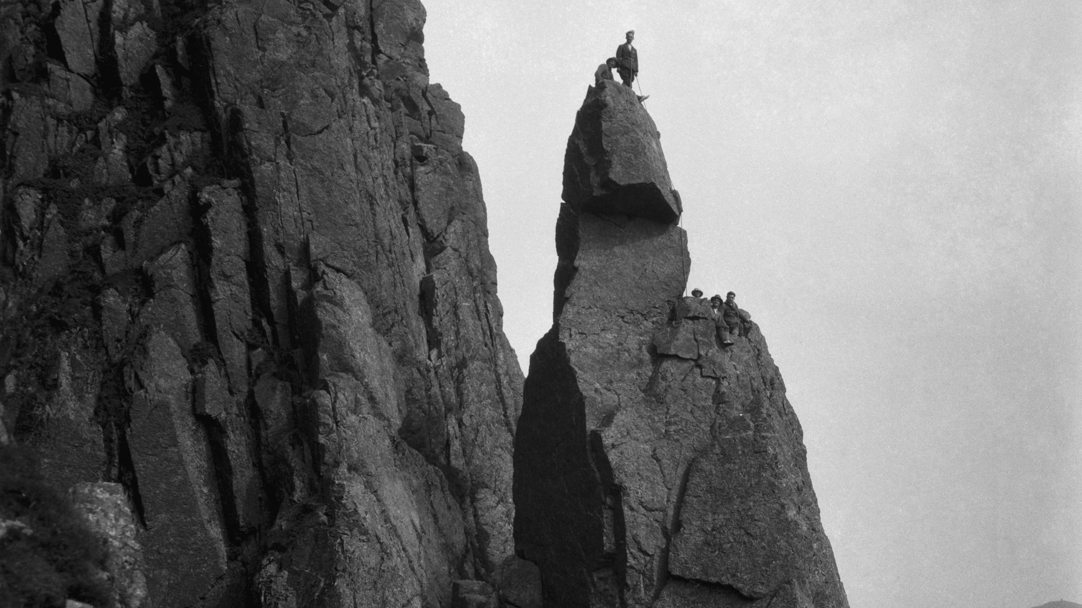 Climbers on Napes Needle