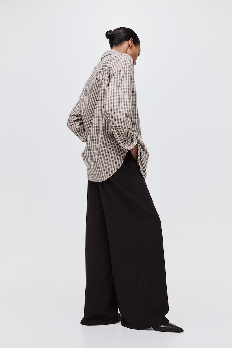 Wide-Leg Jersey Pants
