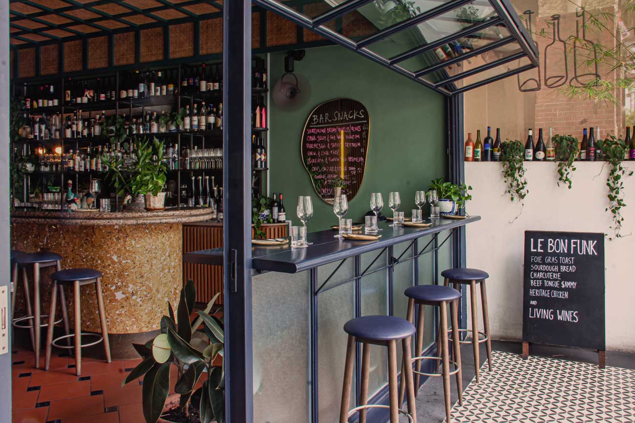 Exterior / interior of Le Bon Funk in Singapore