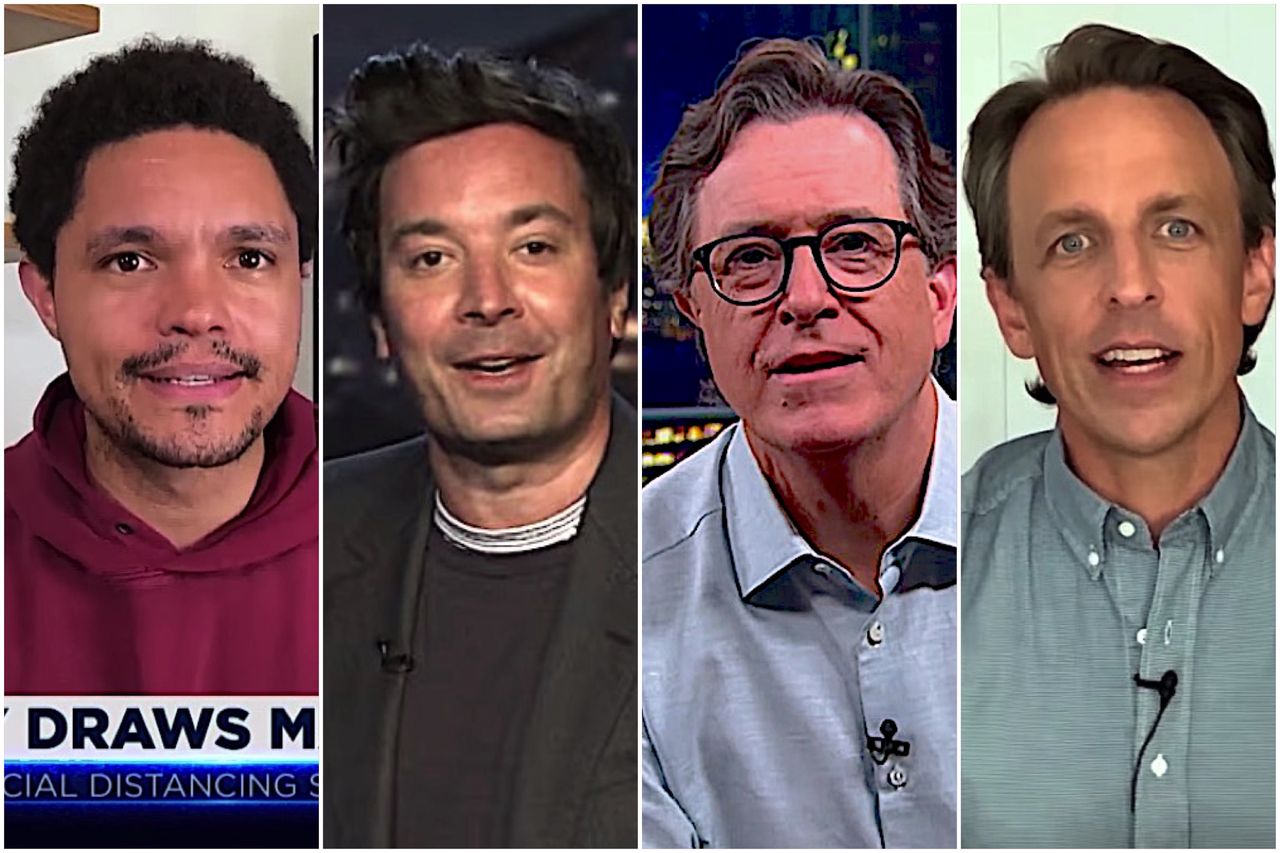 Late night hosts mock Trump&amp;#039;s Mount Rushmore pretensions