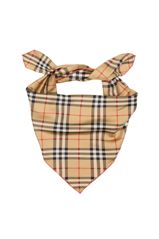 Burberry Check Print Silk Twill Square Scarf