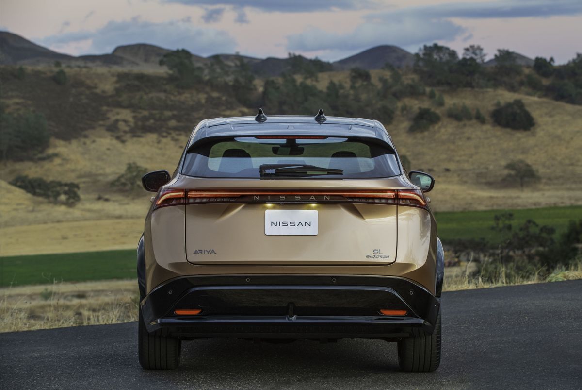 Nissan Ariya 2022 electric SUV &mdash; rear