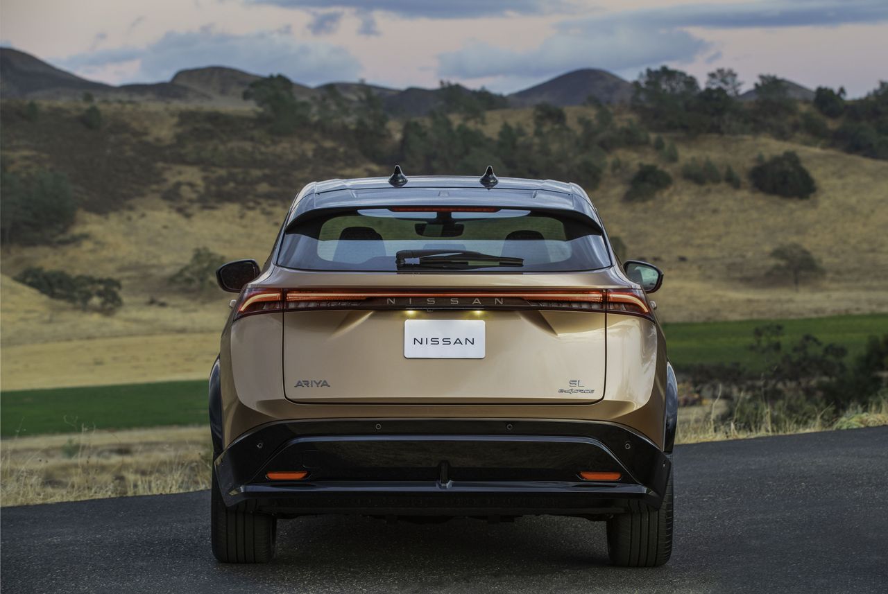 Nissan Ariya 2022 electric SUV &mdash; rear