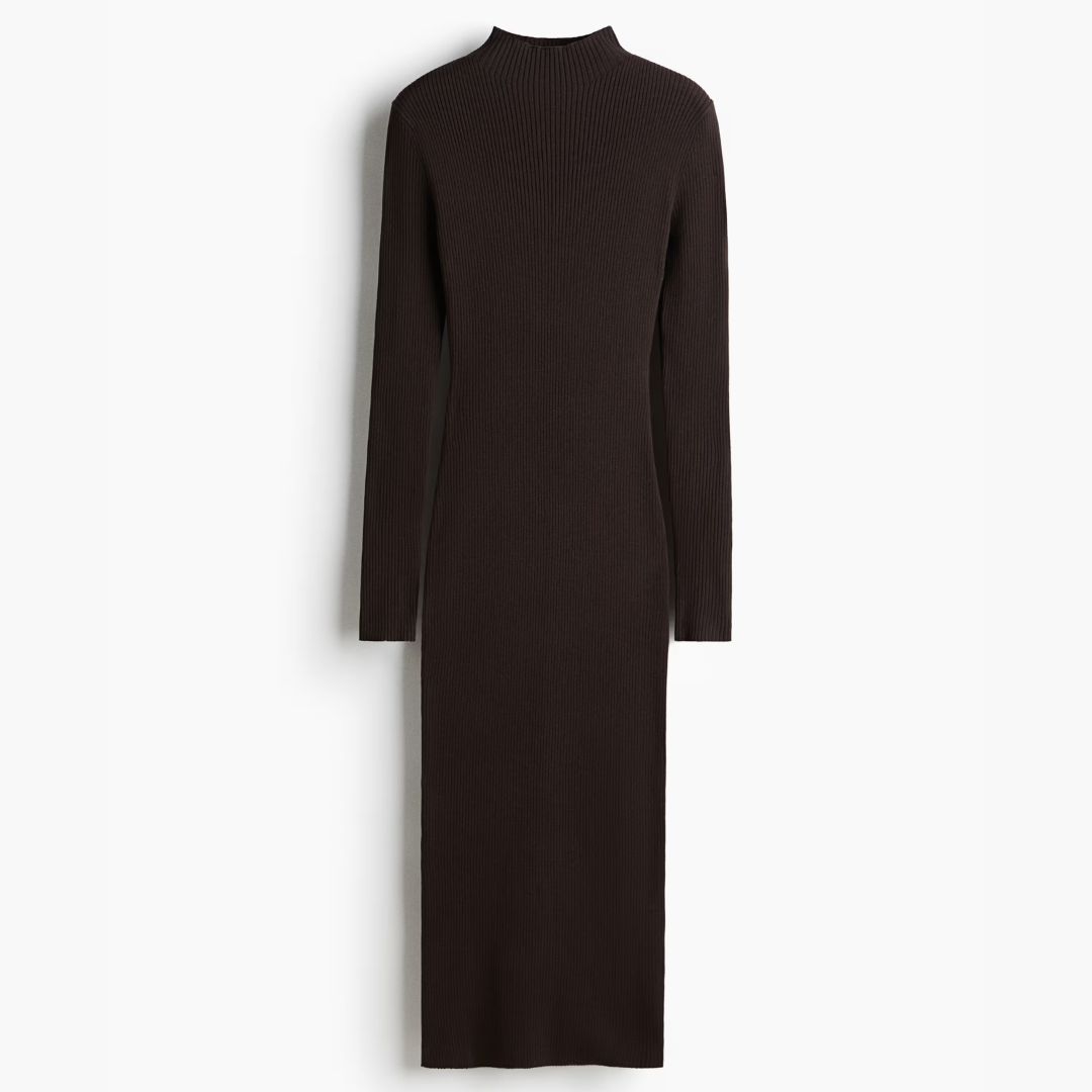 H&amp;amp;M Rib-Knit Turtleneck Dress