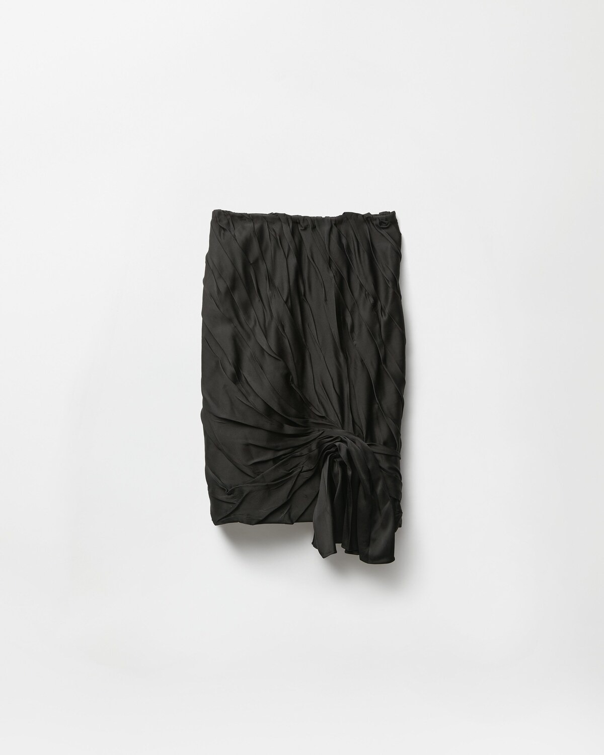 Versace, Draped Anvers-Satin Midi Skirt