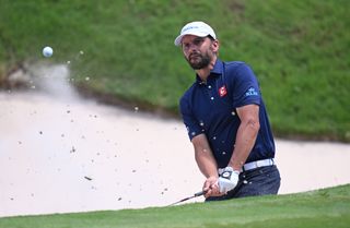 Joost Luiten hits a shot from the bunker