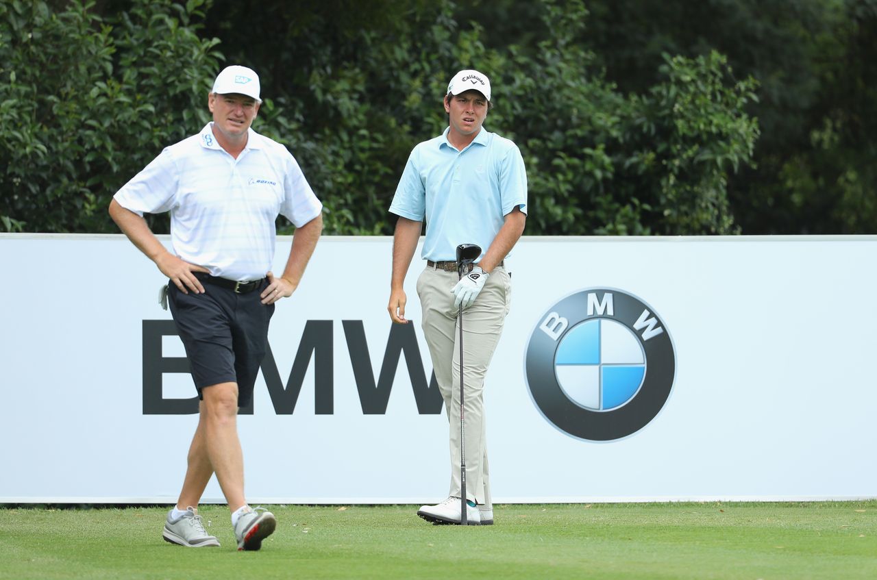 Ernie Els with nephew Els&#039; Nephew Jovan Rebula