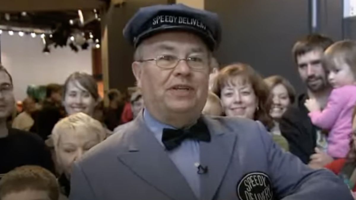 David Newell as Mr. McFeely with fans