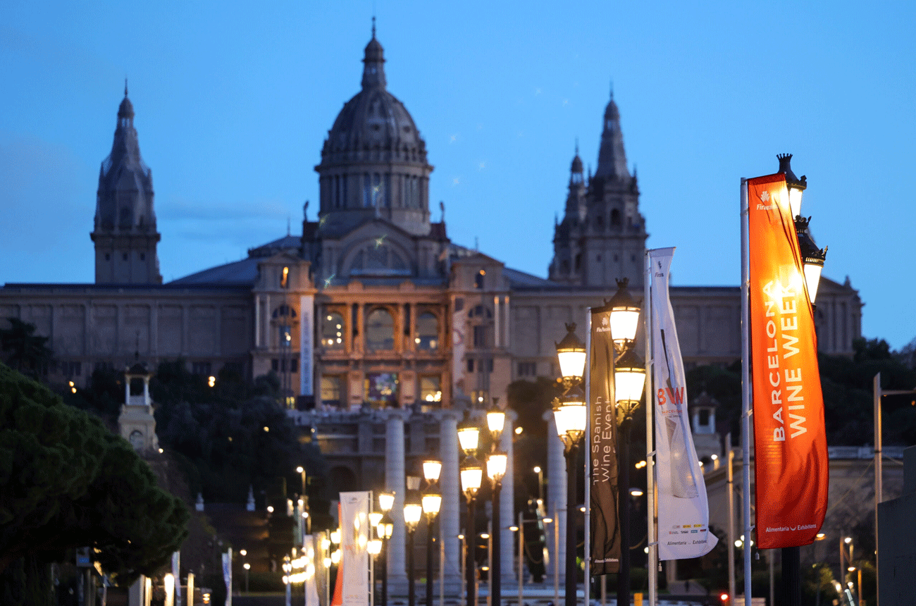 Barcelona Wine Week 2026 underway with the Montju&iuml;c National Palace in the background