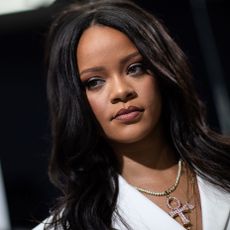 barbados singer rihanna poses during a promotionnal event of her brand fenty in paris on may 22, 2019 photo by martin bureau afp photo credit should read martin bureauafp via getty images