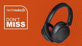 1MORE Sonoflow Pro headphones on orange background with &quot;Don&#039;t Miss&quot; text in white