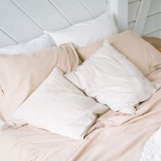 Pillows on a bed