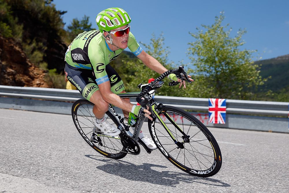 Andrew Talansky on his way to finishing second during stage 17.