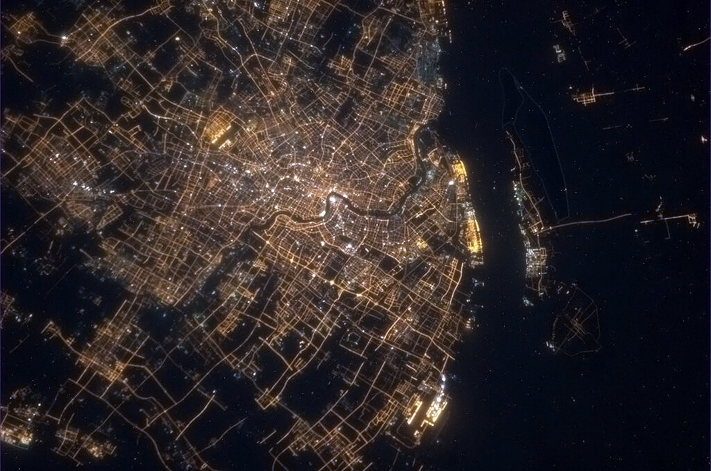 Shanghai, China, at Night: Hadfield