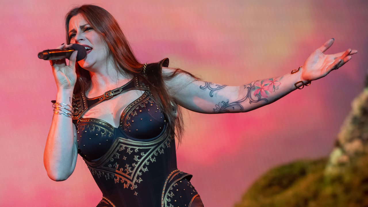 Floor Jansen of Nightwish onstage in 2018
