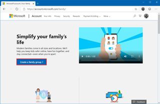 Family settings Microsoft account
