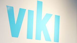 A picture of the Viki logon in blue against a white background