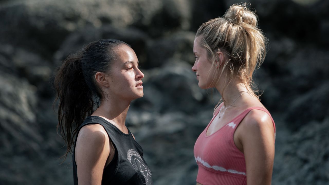 Erena James (left) as Toni and Mia Healey as Shelby in "The Wilds" on Amazon Prime Video.