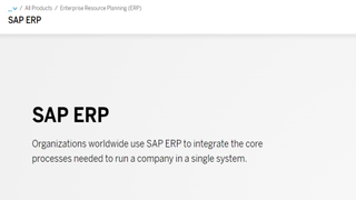 Website screenshot for SAP ERP