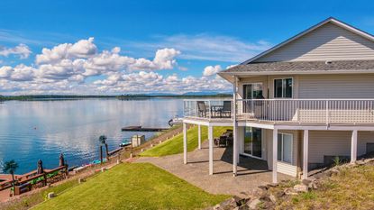 A vacation home on a lake.