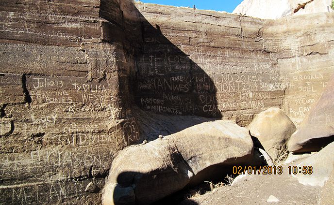 Vandalism at Joshua Tree National Park&#039;s Barker Dam