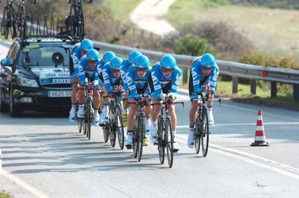 David Millar leads Garmin-Barracuda.