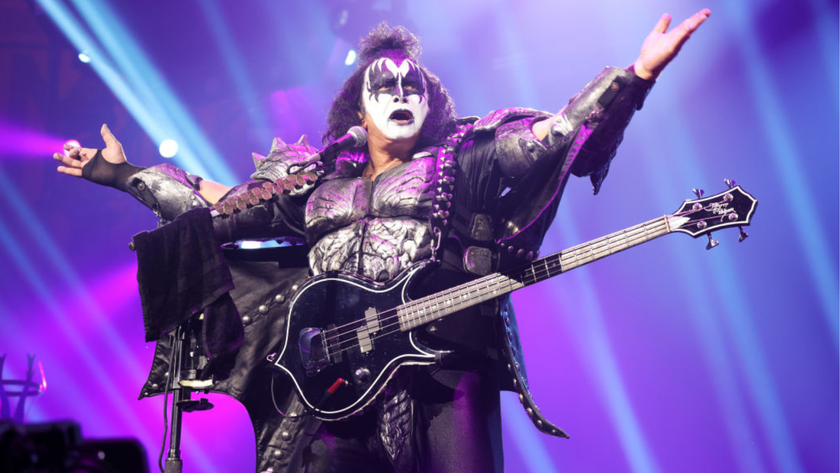 Gene Simmons of KISS performs during KISS: End of the Road World Tour at Madison Square Garden on December 01, 2023 in New York City.