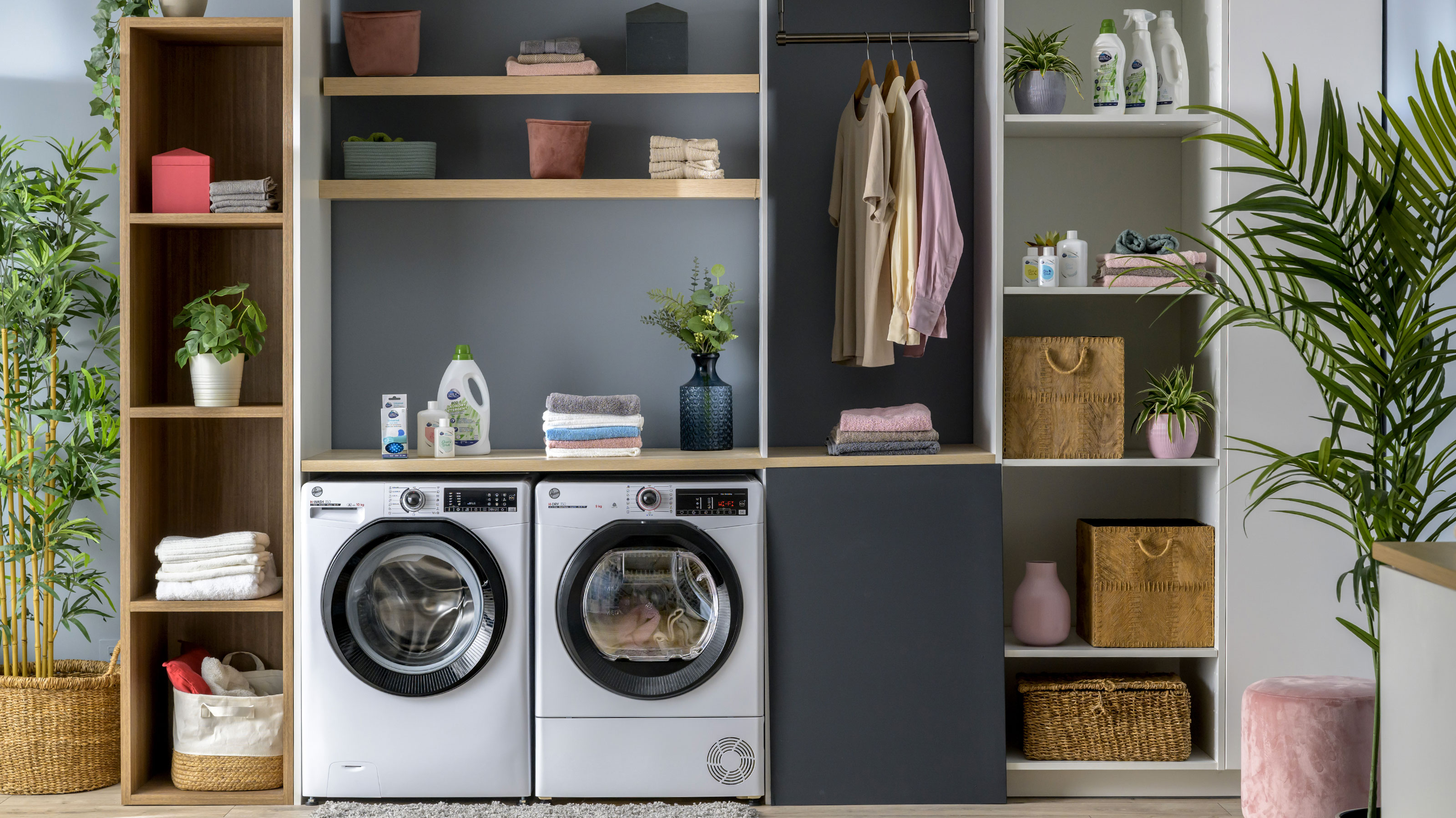 Hoover washer and dryer in utility room