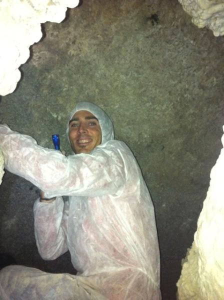 Cave exploration in Riolo Terme, Italy.