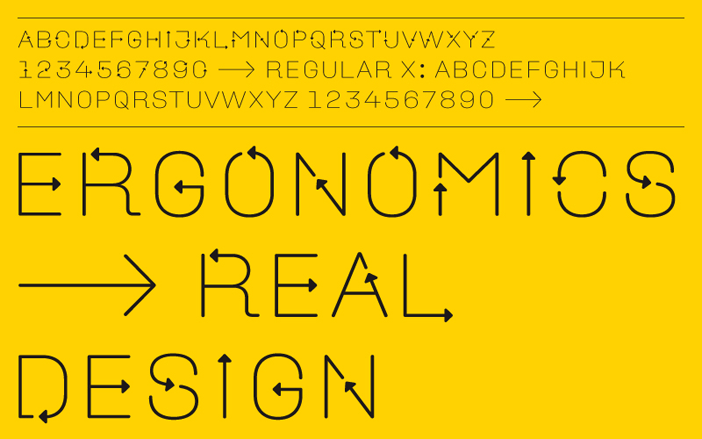 Typeface name: A2 Ergonomics