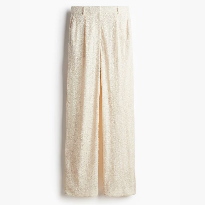 sequined suit trousers