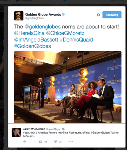 The 2015 Golden Globes nomination ceremony.
