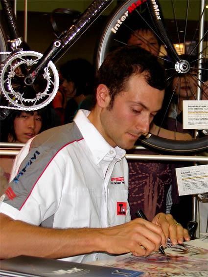 Ivan Basso appears in the Japanese bike show