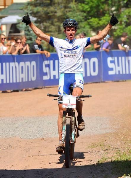 Gerhard Kerschbaumer (TX Active Bianchi) wins the U23 men's cross country.