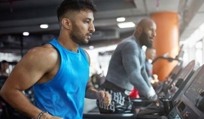 Man exercising to lose weight