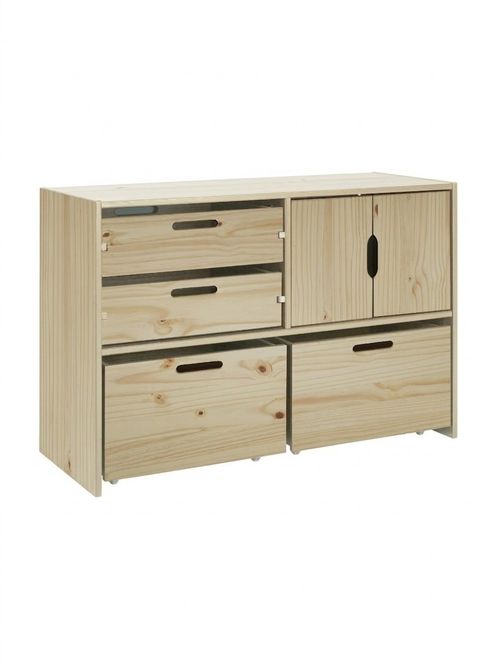 Kids Rico Double Storage Unit in Pine
