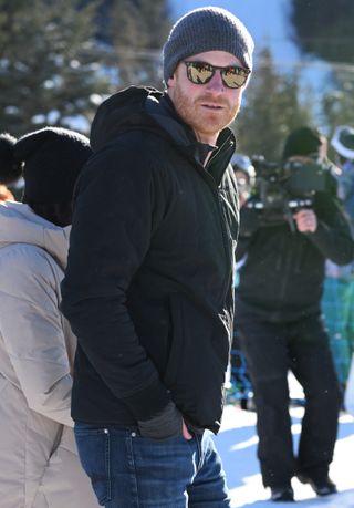 Prince Harry, Duke of Sussex attends the Invictus Games One Year To Go Event on February 14, 2024 in Whistler, Canada.