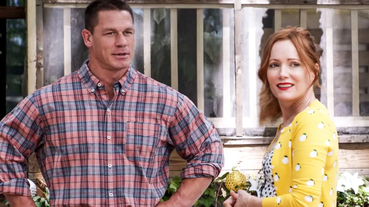 John Cena as Mitchell Mannes and Leslie Mann as Lisa Decker in Blockers