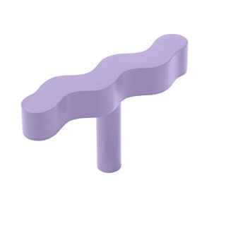 Squiggle Cabinet Handle | Lilac Single T-Bar