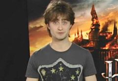 Daniel Radcliffe - FIRST LOOK! Daniel Radcliffe?s Harry Potter and the Deathly Hallows countdown message - Harry Potter - Harry Potter and the Deathly Hallows - Deathly Hallows - Celebrity News - Marie Claire