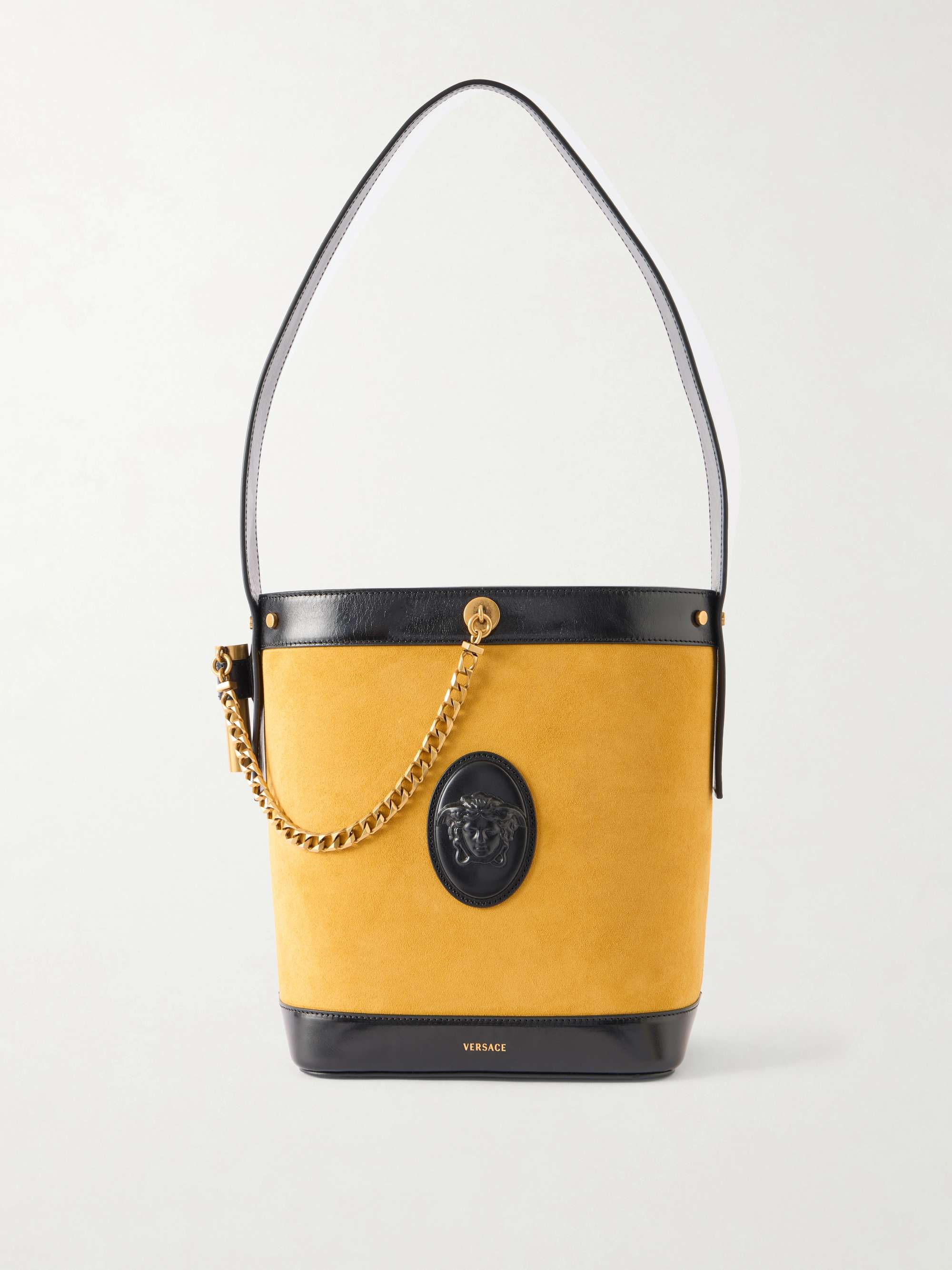 Pivot Logo-Appliqu&amp;eacute;d Small Leather Bucket Bag