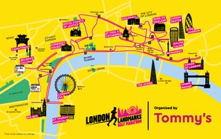 London Landmarks Half Marathon route 2024