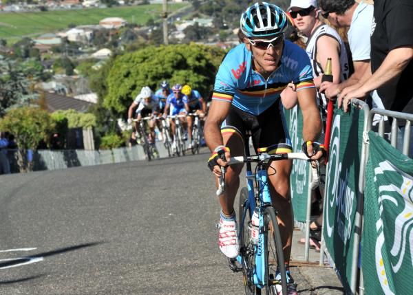 Philippe Gilbert (Belgium) thought he had got a winning gap on the climb.