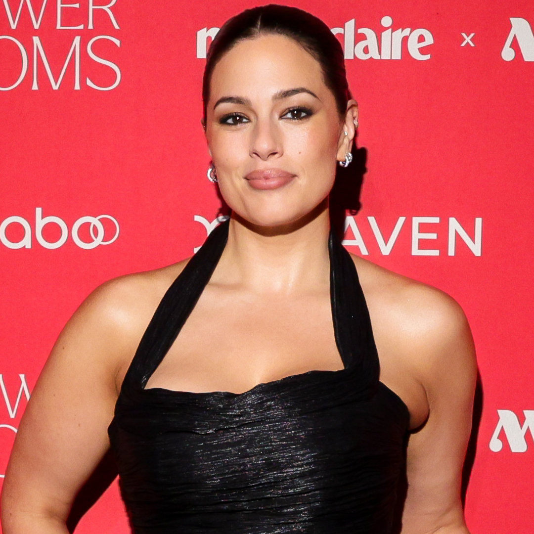 Ashley Graham attended Marie Claire's Power Moms 2026 event in a glossy halter-neck gown