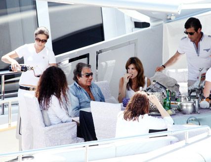 Elisabetta Canalis - PICS! Elisabetta Canalis&#039; superyacht fun in the sun - Elisabetta Canalis Cannes - George Clooney - Roberto Cavalli - Yacht - Marie Claire - Marie Claire UK