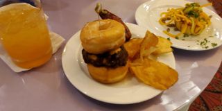 donut slider and ghoul juice at universal orlando's halloween horror nights