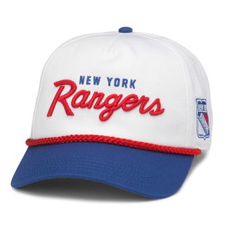 Men's New York Rangers American Needle White/blue Roscoe Washed Twill Adjustable Hat