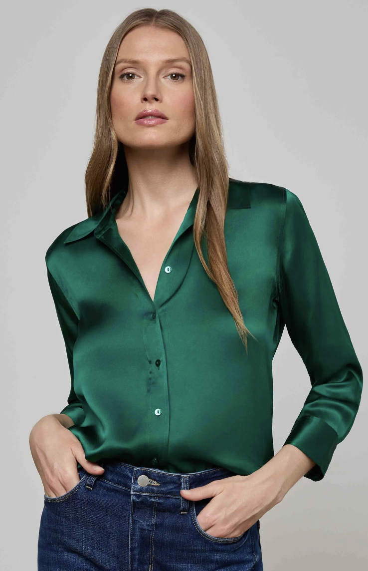 L&#039;AGENCE, Dani Silk Blouse