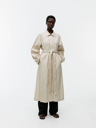 Relaxed Trench Coat - Light Beige - Arket Gb