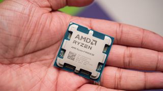 In-hand view of the AMD Ryzen 9 9950X3D